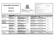List of Prescribed Textbooks Grade 10 2010.pdf - St Andrew's ...