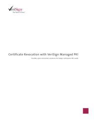Certificate Revocation with VeriSign Managed PKI - White Paper