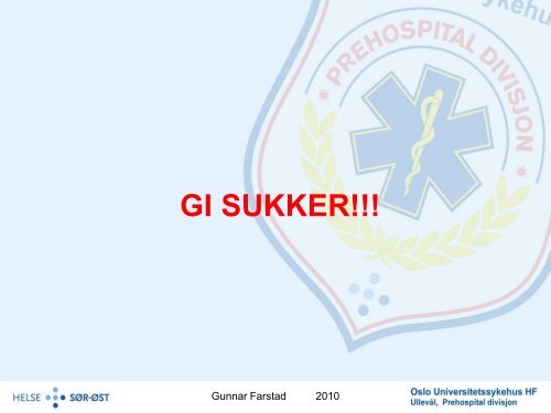 Prehospital behandling av HYPOGLYKEMI - nakos