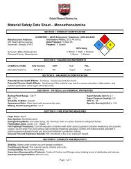 Material Safety Data Sheet â Monoethanolamine - Colonial ...