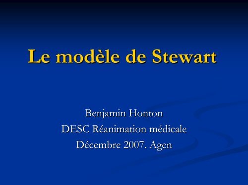 Le modèle de Stewart