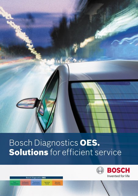 Bosch Diagnostics Oes Solutions For Efficient Service