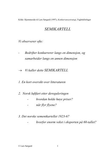 SEMIKARTELL - Fagbokforlaget