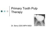 Primary Tooth Pulp Therapy