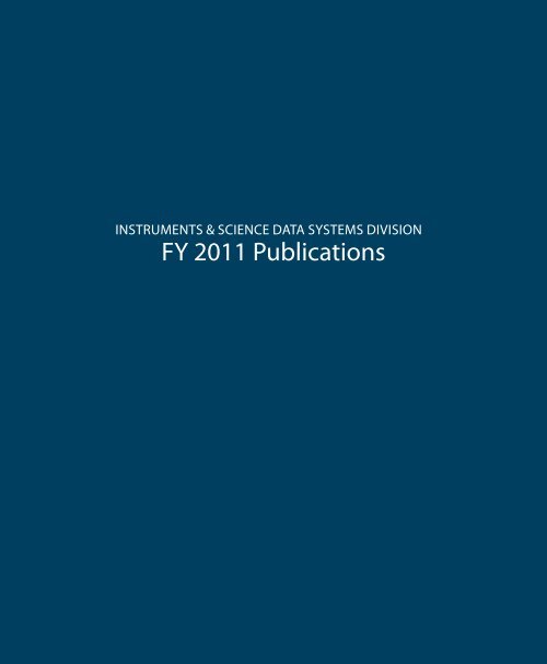 FY 2011 Publications - Instruments and Science Data Systems - NASA