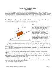 Guide to Solving Force Problems