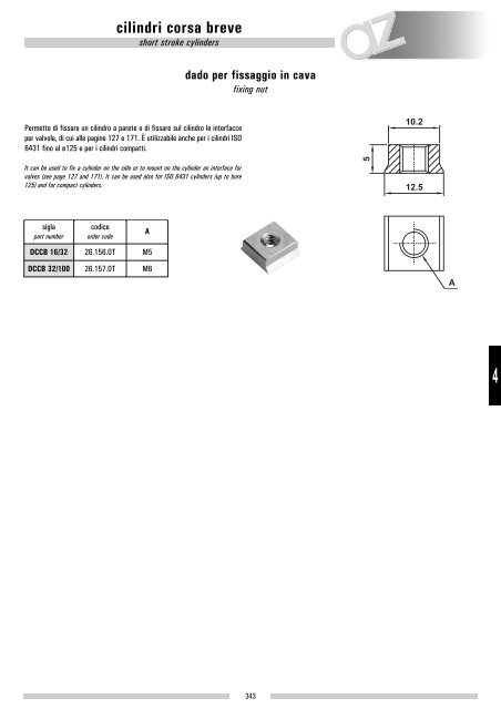 cilindri corsa breve [short stroke cylinders] - Szele-Tech Bt.