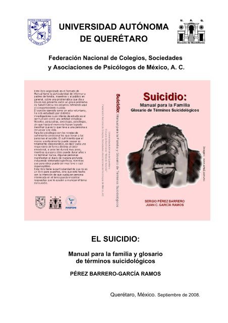 Manual para la familia y glosario de tÃ©rminos suicidolÃ³gicos