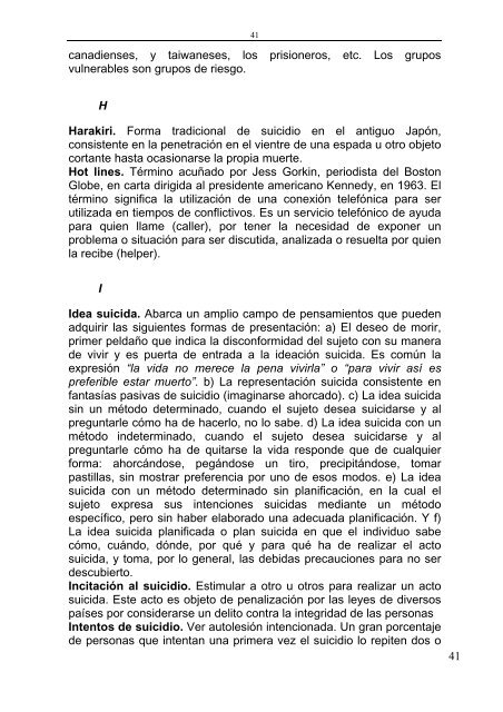 Manual para la familia y glosario de tÃ©rminos suicidolÃ³gicos