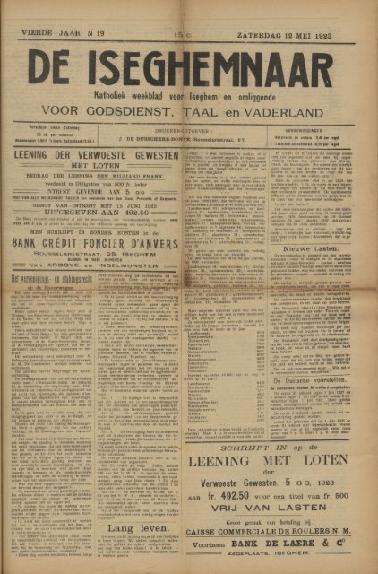 12/05/1923 - ten mandere Izegem