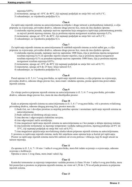 Katalog propisa v3.05 - Zavod za metrologiju Crne Gore