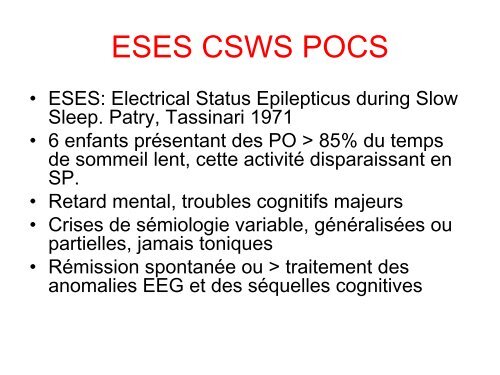 Epilepsie et Sommeil chez l'enfant - SFRMS