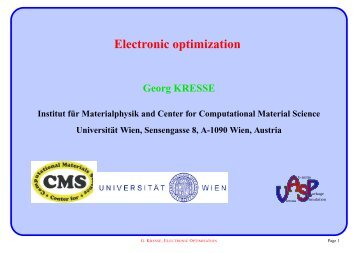 Electronic optimization - VASP