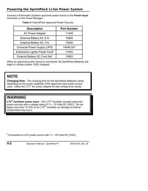 SprintPack Operator's Manual - AARC.org