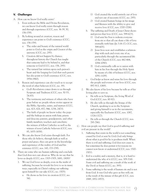 Doctrinal Elements of a Curriculum Framework for the Development ...