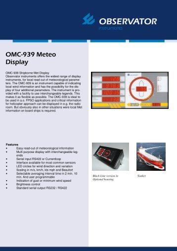 OMC-939 Meteo Display - Dipl.ing. Houm AS