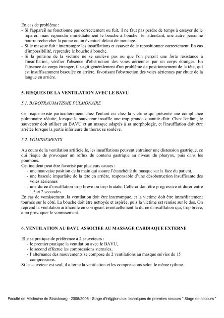 MODULE 12 : VENTILATION ARTIFICIELLE AVEC LE BAVU