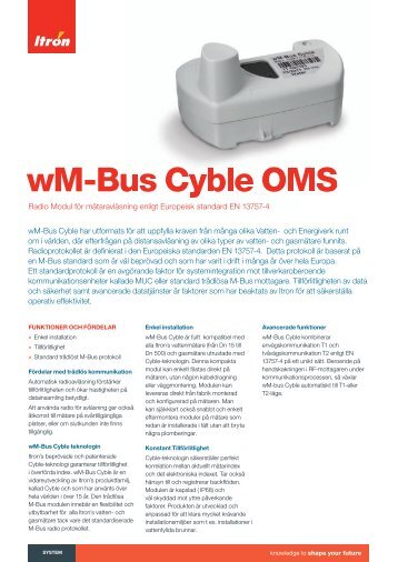 wM-Bus Cyble OMS - Itron