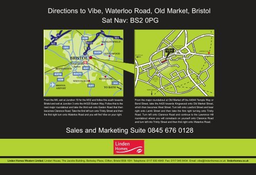 Directions to Vibe, Waterloo Road, Old Market ... - Linden Homes