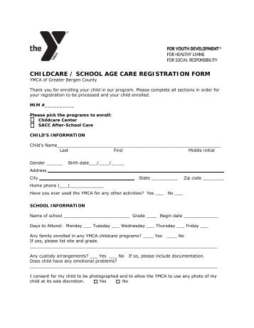 after school enrollment form 2013-14 - YMCA OF THE GREATER ...