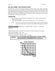 MFJ-264 DUMMY LOAD INSTRUCTIONS OPERATION - Thiecom