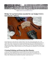 Bridge Setup and Maintenance of Violins/Violas - Best Student Violins