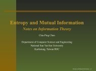 Entropy and Mutual Information