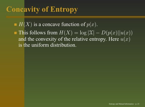 Entropy and Mutual Information