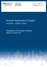 Sechster Nationaler IT-Gipfel Programm, Personen, Projekte