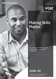 The Learning and Skills Council's Annual Report and Accounts for ...