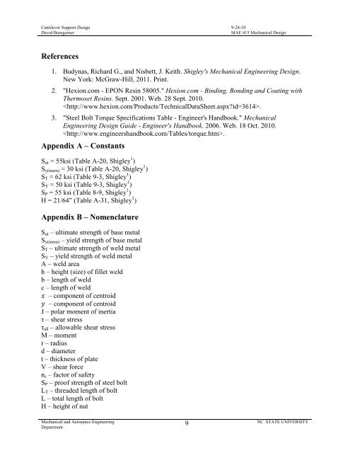 COES Lab Report Template - Department of Mechanical and ...