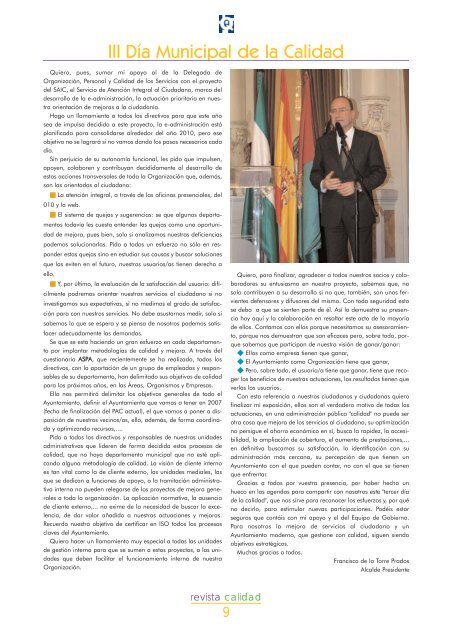 Revista Q10.qxp - Calidad - Ayuntamiento de MÃ¡laga