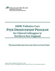 DHMC Palliative Care Peer Observership Program Application Form