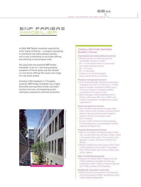 La banque d'un monde qui change 2004 - BNP Paribas