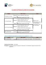 CLASES EXTRAESCOLARES DE EUSKERA - Colegio Urdaneta