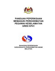 Pegawai Keselamatan Gred KP41 - SPA Malaysia
