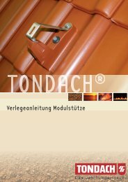 Verlegeanleitung Modulstütze (100%) - Tondach Gleinstätten AG