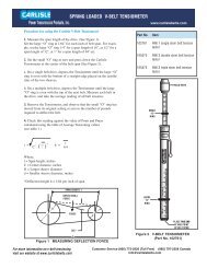 Power Transmission Products, Inc. SPRING LOADED V-BELT ...