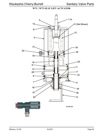 Replacment Parts for Waukesha W71-W73 Seat Lift Actuators