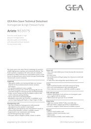 GEA Niro Soavi Ariete NS3075 Tech Sheets ENG Rev05 2012 ...