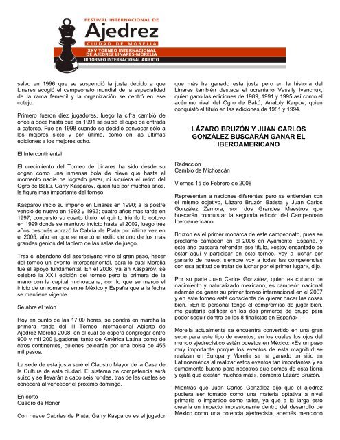 BOLETIN 1.pdf - Confederación de Ajedrez para América
