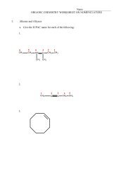 Alkenes & Alkynes WS