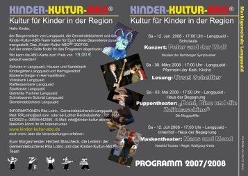 Flyer Langquaid - Kinder-Kultur-ABO