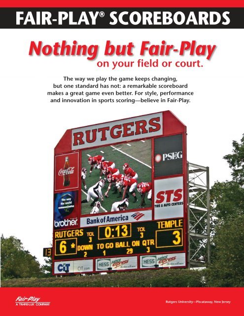 Fair-Play SC-8120-2 Soccer Scoreboard (7' 6 x 20')