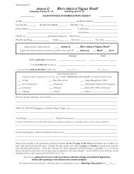 The Country Club THEATRE INFORMATION SHEET - Randolph ...