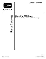 Toro hoverpro online 500