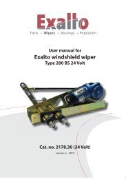 User manual for Exalto windshield wiper Type 280 BS 24 Volt Cat ...