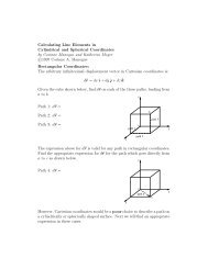 Calculating Line Elements in Cylindrical and Spherical Coordinates ...