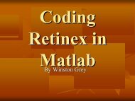 Coding Retinex in Matlab