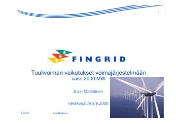 Tuulivoimaa lisätään Suomessa - Fingrid